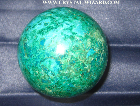 Chrysocolla Sphere encourages one to speak one's highest knowledge 464